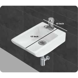 Buy Belmonte Wall Hung Wash Basin Sparrow - White Online in India -...