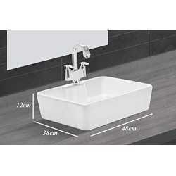 Buy Belmonte Ceramic Table Top Wash Basin/Sink for Bathroom Glossy ...