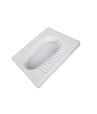 Belmonte Orissa Pan 20 Inch Indian Toilet - White Ceramic, Glossy Finish, Floor Mount