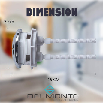 Buy Belmonte Replaceable Round Dual Flush Push Button with 2 Bar fo...