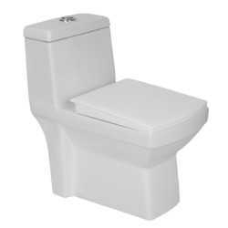 Belmonte P Trap Floor Mounted One Piece Western Toilet Commode Ripone White