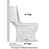 Belmonte One Piece Water Closet Square S Trap With Wall Hung Basin Jonca White