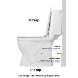 Buy Belmonte Floor Mounted P Trap Bathroom Toilet Seat Square White...