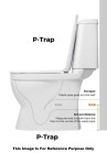 Belmonte P Trap Western Toilet Commode Crystal Floor Mounted 180mm White