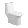 Belmonte Rimless Siphonic Flushing Western Commode Toilet Crenza S Trap 9 Inch / 225mm White