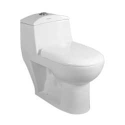 Belmonte Siphonic One Piece Western Commode Toilet / EWC Tornado Flushing Carol S Trap White
