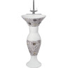 Belmonte Designer Pedestal Wash Basin Dolphin 21 Color - Brown & White