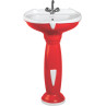 Belmonte Ceramic Double Color Red & White Pedestal Wash Basin - Aishwarya