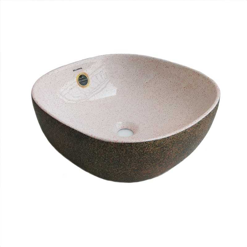 Belmonte Ceramic Designer Table Top Wash Basin Multi Color Olive-08 Pink