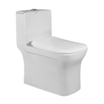 Belmonte S Trap Distance 300mm / 12 Inch One Piece Western Toilet Commode Floor Mounted Battle White