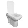 Belmonte Ceramic European Water Closet Commode Toilet EWC S Trap with Seat Cover Square - White