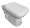 Belmonte Ceramic European Water Closet Commode Toilet EWC S Trap with Seat Cover Square - White