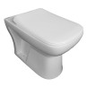 Belmonte Ceramic European Water Closet Commode Toilet EWC S Trap with Seat Cover Square - White