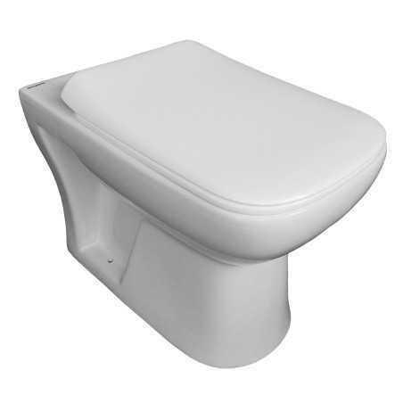 Belmonte Ceramic European Water Closet Commode Toilet EWC P Trap with Seat Cover Square - White