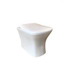 Belmonte Floor Mounted Water Closet / Western Toilet Commode / EWC Battle S Trap with Soft Close Seat Cover - White