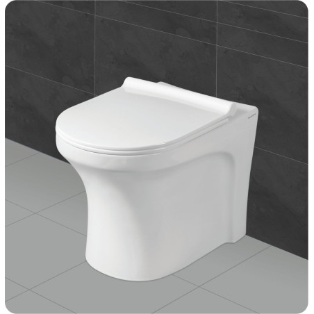 Belmonte Ceramic Floor Mounted Western Commode Toilet EWC S Trap Retro White