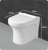 Belmonte Ceramic Floor Mounted Western Commode Toilet EWC P Trap Retro White