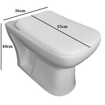 Buy Belmonte European Water Closet Square With Slow Motion Seat Cov...