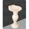 Belmonte Dolphin Set Pedestal Wash Basin | Wall Mount | Ceramic | Ivory | Glossy Finish