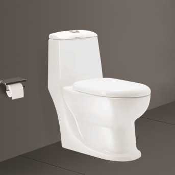 Belmonte Floor Mounted Western Commode Water Closet Toilet P Trap Cardin White