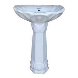 Belmonte Pedestal Wash Basin Lotus - White