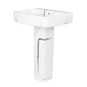 Belmonte Combo Designer Toilet EWC Rimless and Pedestal Wash Basin | Glossy Finish, Random Marble Print