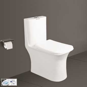 Belmonte Rimless Siphonic Tornado Flushing Western Commode Toilet Crenza S Trap 9 Inch / 225mm White
