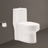 One Piece Western Toilet, Dune White Ceramic, Glossy Finish, Floor Mount, S Trap, 215mm Trap Distance - Belmonte