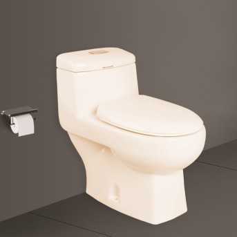 Belmonte Floor Mounted P Trap One Piece Western Commode Toilet Eroca Ivory