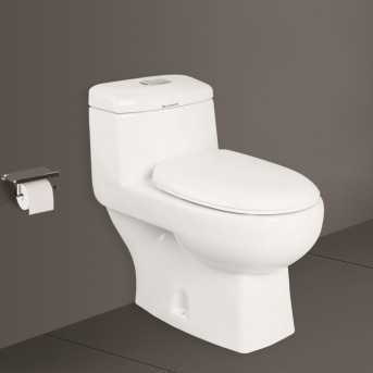 Belmonte Floor Mounted P Trap One Piece Western Commode Toilet Eroca White