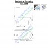 Belmonte Ceramic Syphonic Flushing Floor Mounted Rimless One Piece Western Toilet Retro S Trap 9 Inch White