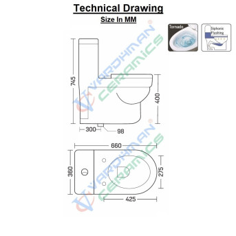 Buy Belmonte Ceramic Floor Mounted Rimless One Piece Western Toilet...