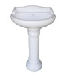 Belmonte Ceramic U Shape Pedestal Wash Basin Vinus 23 x 19 Inch White