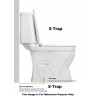 Glossy Finish White and Black Western Toilet One Piece Designer CUBA-OP-37 | Belmonte