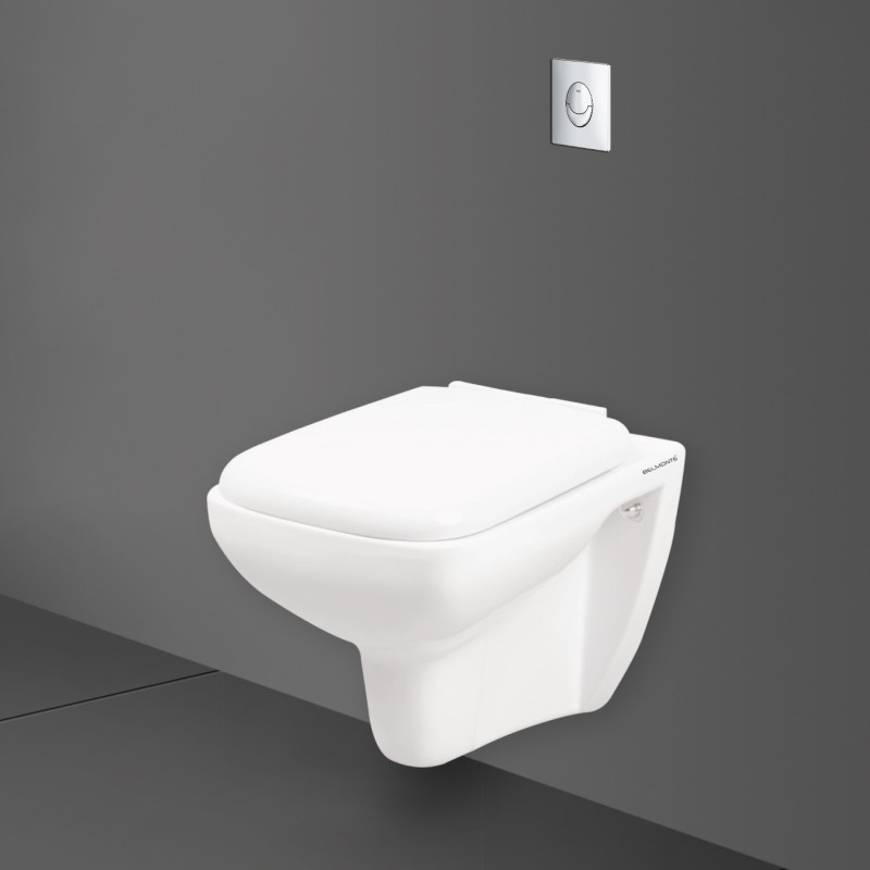 Belmonte Wall Hung Toilet / Water Closet / Commode Cera White