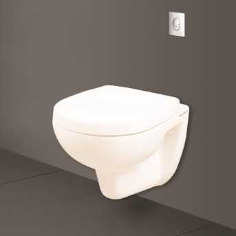 Belmonte Wall Hung Toilet Seat / WC Model Mini for Bathroom Color Ivory