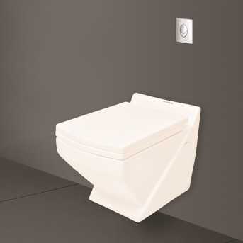 Belmonte Wall Hung Toilet / WC / Commode / Closet for Bathroom Crystal Ivory