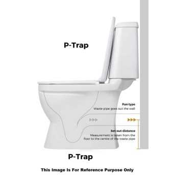 P Trap Western Toilet Black Glossy One-Piece - DUNE-P-BLACK