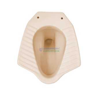"Belmonte Ivory Anglo Indian Toilet - P Trap, Glossy Finish"