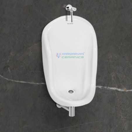 Belmonte Large White Glossy Ceramic Gents Urinal Pot - Wall Mount