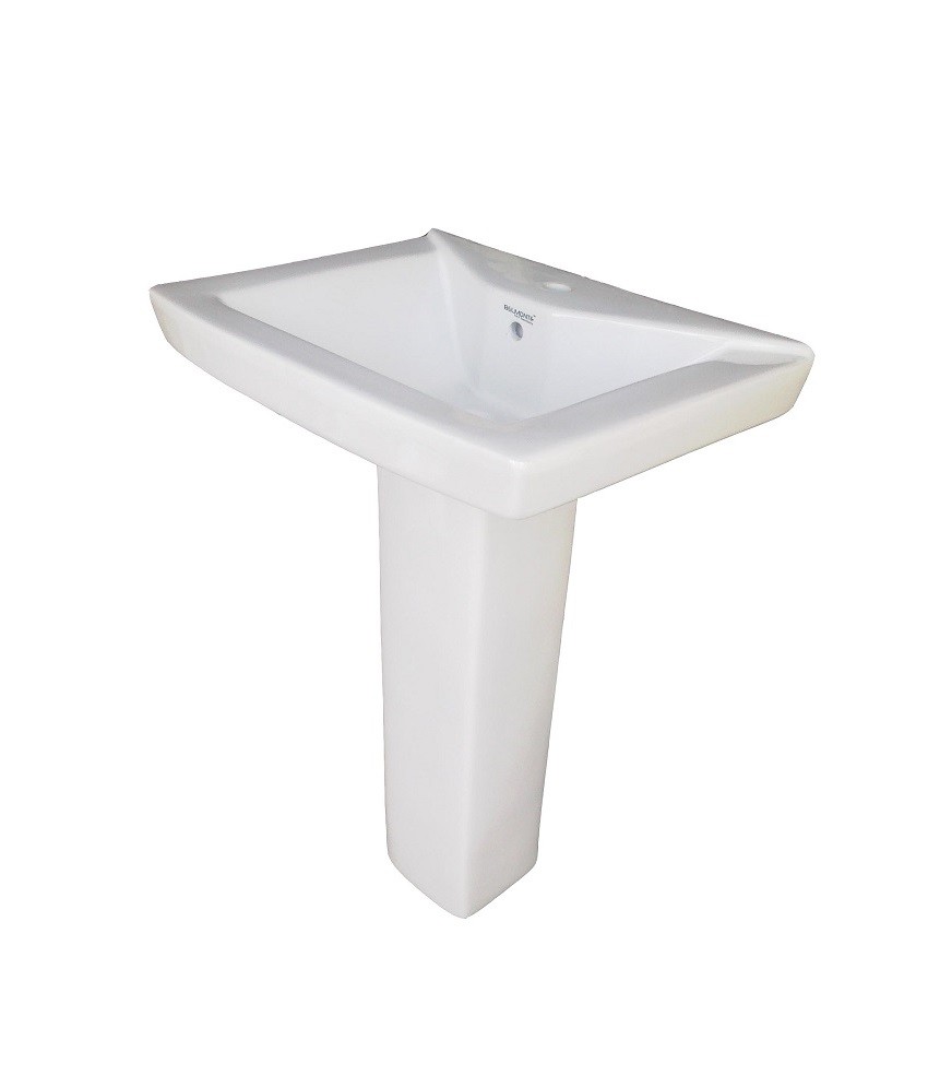 Buy Belmonte Pedestal Wash Basin Small LCD White Vardhman Ceramics