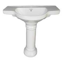 Belmonte Pedestal Wash Basin Counter - White
