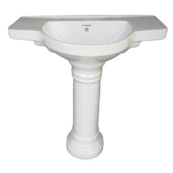 Belmonte Pedestal Wash Basin Counter - White