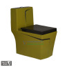 Designer Western Commode One Piece - Parrot Green, Matt Finish - Belmonte CUBA-OP-43