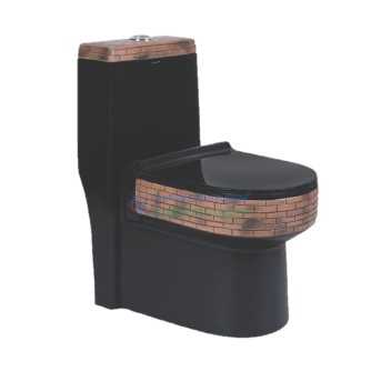 Belmonte Floor Mounted Western Toilet Commode Designer EWC For Washroom Dune S Trap Brick Black