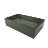 Designer Table Top Basin Style-50 - Green & Black, Matt Finish, 305x505x125mm - Belmonte