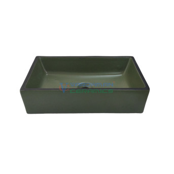 Designer Table Top Basin - Green , Matt Finish - Belmonte