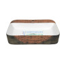 Designer Brick Table Top Basin Ark-02 White & Brown - Belmonte