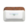 Designer Brick Table Top Basin Ark-02 White & Brown - Belmonte