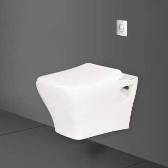 Wall Hung Toilet Seat Rimless Design White | Belmonte